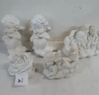 5 x Engelen mix polyester 6-15 cm – kavel bij Belga Veilingen, Oudsbergen