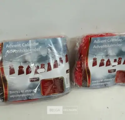 3 x Adventskalender 180 cm zakjes 12 cm – kavel bij Belga Veilingen, Oudsbergen
