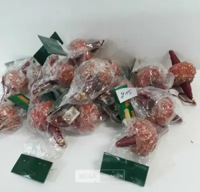 21 x Hangdeco 11 cm oranje – kavel bij Belga Veilingen, Oudsbergen