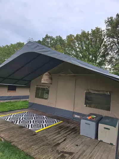 Safaritent 2, Qi Tents, 6 persoons, bruin, 2020 – kavel bij Onlineveilingmeester, Balkbrug