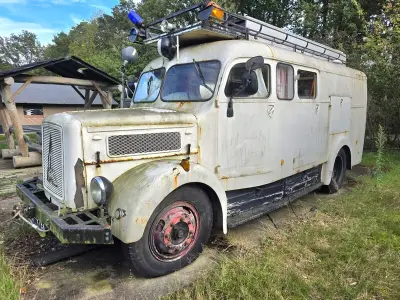 Brandweer auto, MAGIRUS-DEUTZ, S-3500, wit, 1952 – kavel bij Onlineveilingmeester, Balkbrug