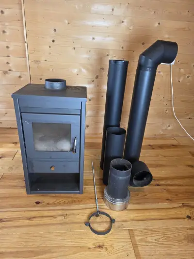 Houtkachel 10kW, Victoria, LUNA, antraciet – kavel bij Onlineveilingmeester, Balkbrug