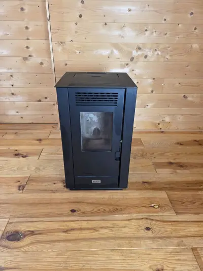 Pellet kachel AMG Spa 6,9 kW, Vaasa, zwart – kavel bij Onlineveilingmeester, Balkbrug