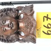 Masker houtsnijwerk Indonesië – kavel bij BOPA Auctions, Hooglede
