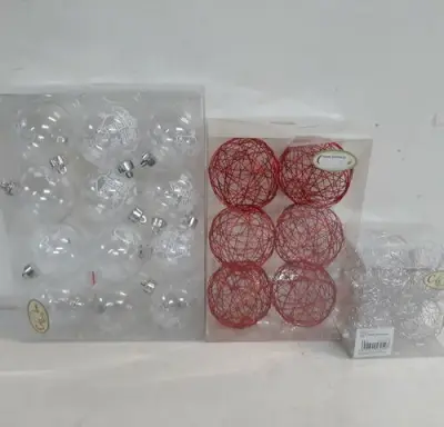3 x Kerstballen mix – kavel bij Belga Veilingen, Oudsbergen