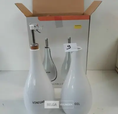 1 x Olijf en azijn-set 25 cm porselein – kavel bij Belga Veilingen, Oudsbergen