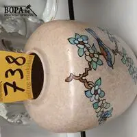 Siervaas met bloemen en vogel – kavel bij BOPA Auctions, Hooglede