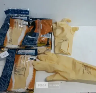 9 x Handschoen latex L 8-1/2-9 Ansell – kavel bij Belga Veilingen, Oudsbergen