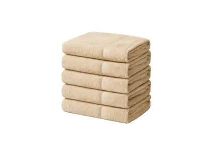 Handdoeken 70×140 cm – Set van 5 – 400 g/m² – Licht Bruin – kavel bij XL Auctions