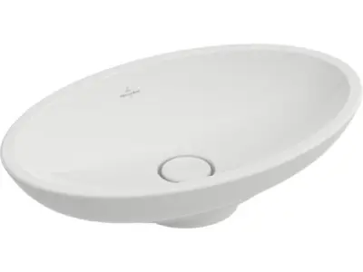 Villeroy & Boch opzetwastafel met plug 58,5x38cm Loop wit – kavel bij XL Auctions
