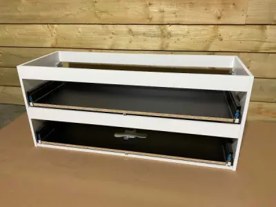 Royal Plaza wastafelonderkast z/fronten Merlot glans wit – kavel bij XL Auctions
