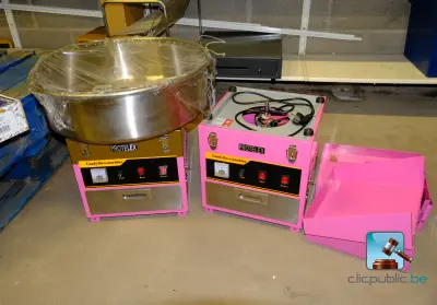 Set suikerspinmachines – kavel bij Clicpublic, Liege