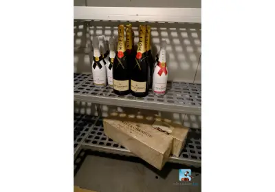 Partij champagneflessen – kavel bij Clicpublic, Etterbeek