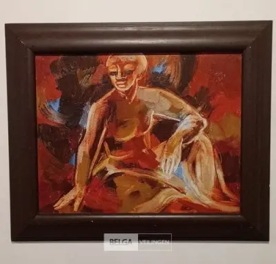 Olie schilderij op doek, Paule Nolens, zonder titel – kavel bij Belga Veilingen