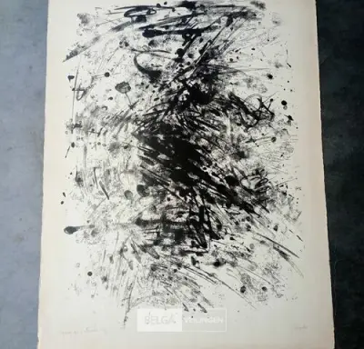 Litographie, Jules Limonde, signaux que j’attendais – kavel bij Belga Veilingen