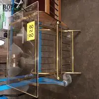 Krantenrekje koper en glas – kavel bij BOPA Auctions, Hooglede