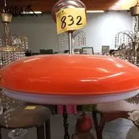 Retro oranje luster – kavel bij BOPA Auctions, Hooglede