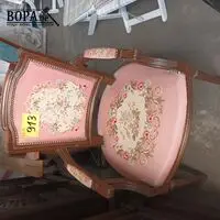 Armstoel met bloemenmotief – kavel bij BOPA Auctions, Hooglede