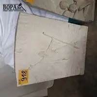 Tablet in gips man met staf – kavel bij BOPA Auctions, Hooglede