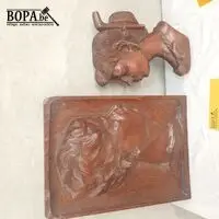 Vintage houten muurdecoratie. 2 stuks – kavel bij BOPA Auctions, Tielt