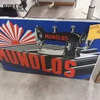 Emaille reclamebord Mundlos – kavel bij BOPA Auctions, Tielt