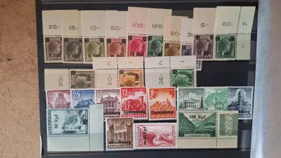Verzameling historische postzegels uit Luxemburg, waaronder diverse frankeer-, dienst-en strafportzegels – kavel bij Goeiendeal
