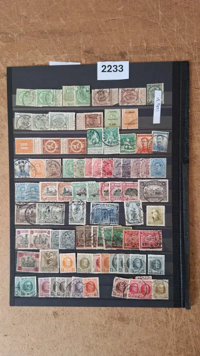 Verzameling diverse historische postzegels uit België – kavel bij Goeiendeal