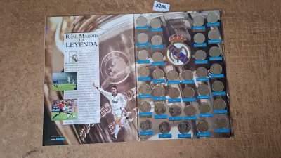 Verzamelalbum met officiële herdenkingsmunten van Real Madrid – kavel bij Goeiendeal