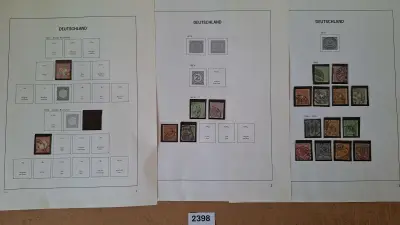 Duitse postzegels, Diverse historische postzegels op 3 albumbladen – kavel bij Goeiendeal