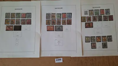 Duitse postzegels, Diverse historische postzegels op 3 albumbladen – kavel bij Goeiendeal
