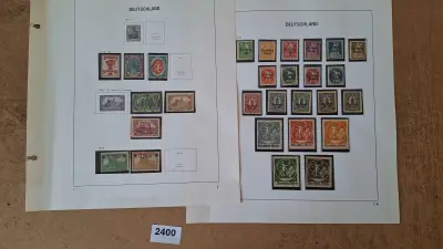 Duitse postzegels, Diverse historische postzegels op 2 albumbladen – kavel bij Goeiendeal