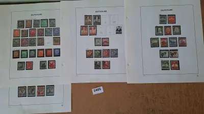 Duitse postzegels, Diverse historische postzegels op 3 albumbladen – kavel bij Goeiendeal