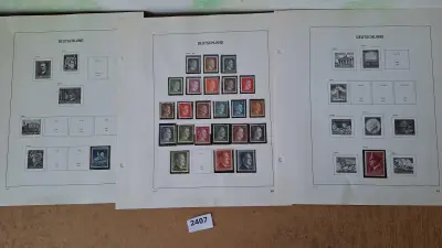 Duitse postzegels, Diverse historische postzegels op 3 albumbladen – kavel bij Goeiendeal