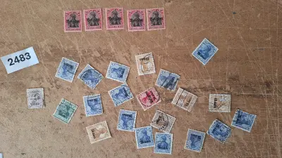 Belgische postzegels, Partij diverse klassieke postzegels met koning Leopold II en bezettingszegels – kavel bij Goeiendeal
