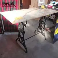 Bistro tafel met onyx blad – kavel bij BOPA Auctions, Tielt