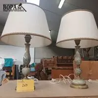 Koppel tafellampen met marmeren voet – kavel bij BOPA Auctions, Tielt