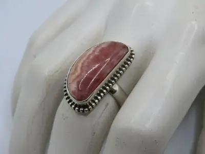 Zilveren Ring met Rhodochrosiet – kavel bij De Kringwinkel, Diest