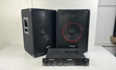 Professionele luidsprekerset JB Systems TSX-10 en AX400 – kavel bij De Kringwinkel, Oostkamp