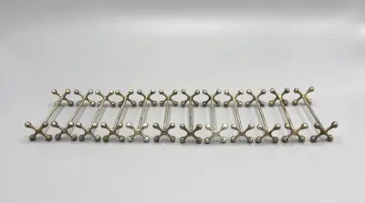 Messenleggers Métal Blanc Art Deco vintage tafelaccessoires set van 12 – kavel bij De Kringwinkel, Oostkamp