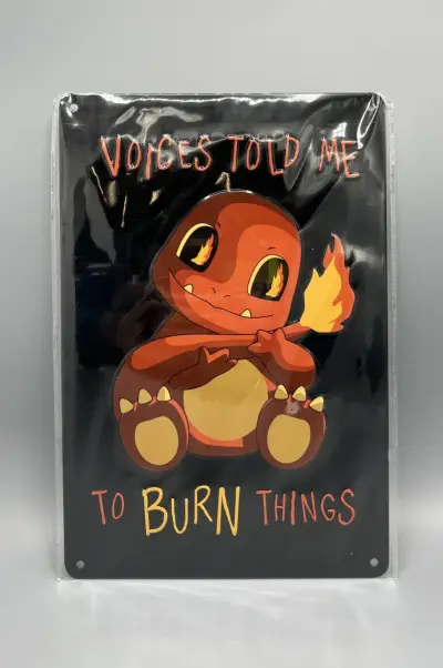 Metalen wandbord getDigital Pokémon Charmander Voices Told Me 20x30 cm – kavel bij De Kringwinkel, Oostkamp