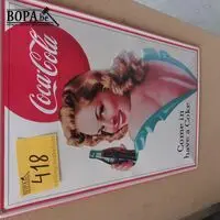 Blikken Coca-Cola reclamebord – kavel bij BOPA Auctions, Tielt