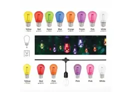 80 x ST45 Filament Shockproof LED Lampen – 5 Kleuren – E27 – kavel bij Desvo Veilingen, Be