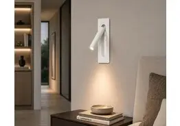 4 x LED Wandlamp 3W – 4200K Neutraal Wit - Wit – IP20 – BELEK – kavel bij Desvo Veilingen, Be