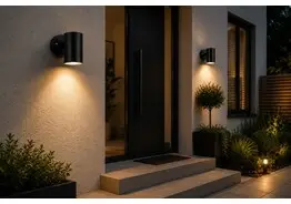4 x Buiten Wandlamp GU10 – Zwart – IP44 – MANOLYA-1 – kavel bij Desvo Veilingen, Be