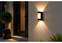 4 x LED Buiten Wandlamp – 6W – 4200K Neutraal Wit - Zwart – IP65 – VECTOR-6 – kavel bij Desvo Veilingen, Be
