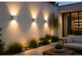 6 x LED Buiten Wandlamp – 4W – 4200K Neutraal Wit - Wit – IP65 – SEKOYA – kavel bij Desvo Veilingen, Be
