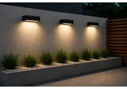6 x LED Buiten Wandlamp – 9W – 4200K Neutraal Wit - Zwart – IP65 – ANDIZ – kavel bij Desvo Veilingen, Be