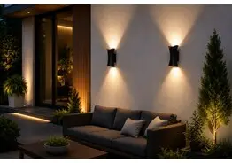 4 x LED Buiten Wandlamp – 10W – 4200K Neutraal Wit - Zwart – IP65 – MARVEL-10 – kavel bij Desvo Veilingen, Be