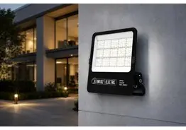 4 x LED Floodlight 200W – 6400K Koud Wit - Zwart – IP65 – BORNEO-200 – kavel bij Desvo Veilingen