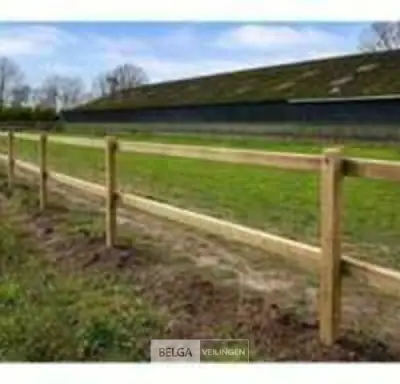 Paardenhekwerk grenen geimperneerd - 240 lopende meter – kavel bij Belga Veilingen, Lummen